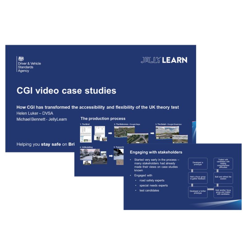 Image representing DVSA and Jellylearn presents how CGI has transformed the UK Theory Test case studies. from Jellylearn
